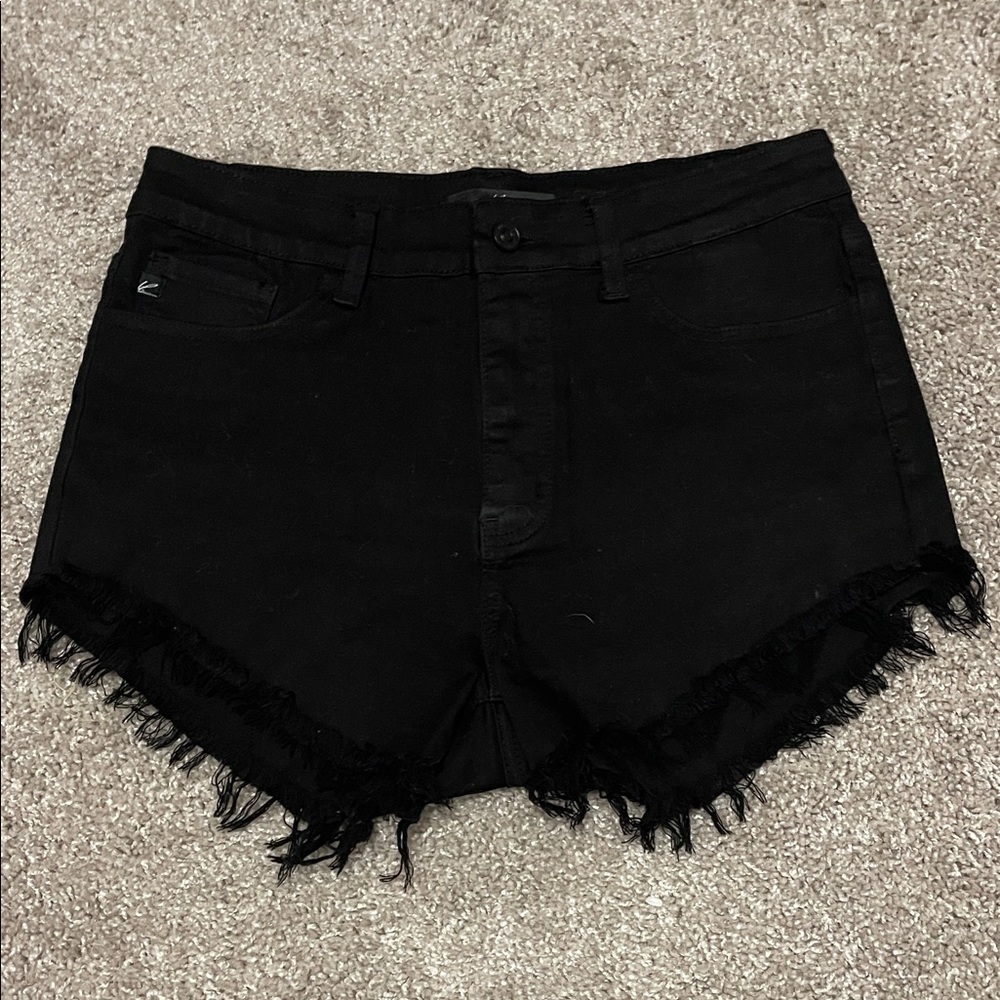 NWOT Black Distressed Denim Shorts